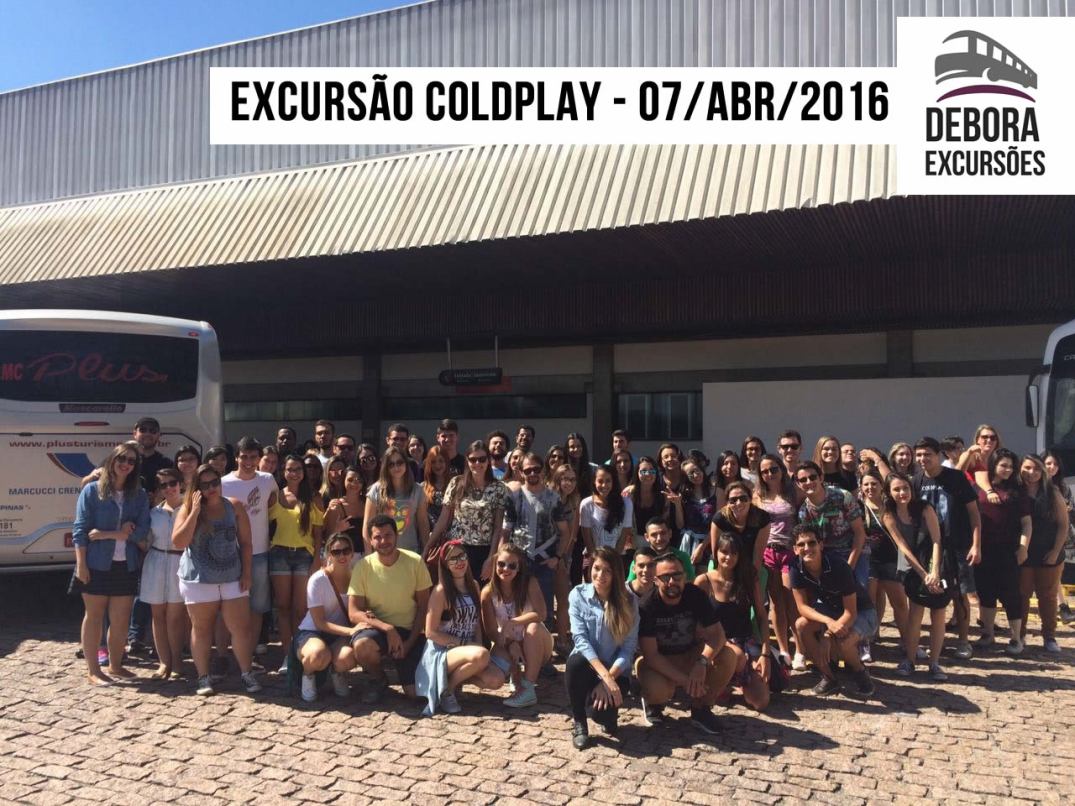 Excursão Coldplay - Saída 13hs